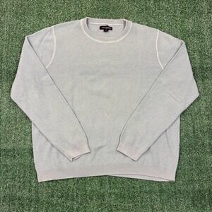 Y2K 2000's Treasure & Bond Sage Green Grey Textured Waffle Knit Crewneck